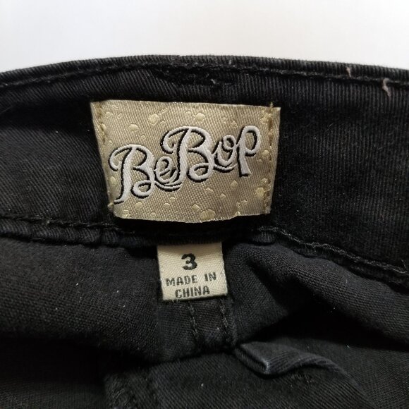 BeBop shorts 3 black twill stretch basic low rise waist shortie classic Y2K - Picture 13 of 14